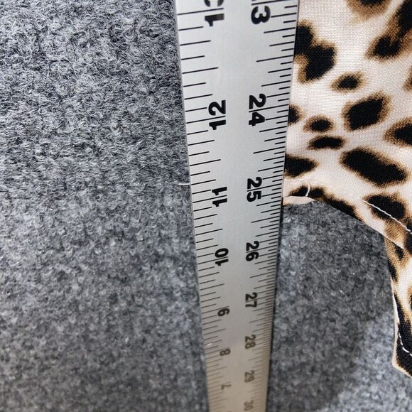 All In Favor Dress Women Size Large Brown Animal Print Long Sleeve Elastic Waist - Picture 5 of 9